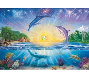 MAGNOLIA Puzzle Delfine / 1000 Teile / 68 x 48 cm
