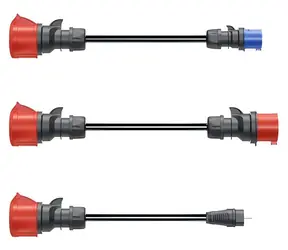 go-e Adapterset CH-04-07 Gemini flex 22 kW schwarz / Ladeadapterset / 3-teilig / 30 cm