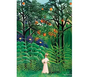 EUROGRAPHICS Puzzle: Frau spaziert durch einen exotischen Wald / 1000 Teile / 48 x 68 cm