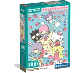 Clementoni Puzzle Hello Kitty und Freunde / 1000 Teile / ab 14 Jahren