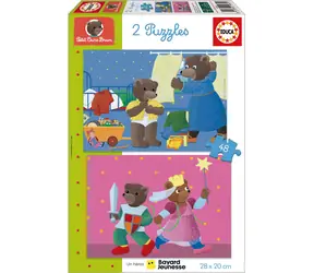 Educa Puzzle Petit Ours Braun / 2x48 Teile