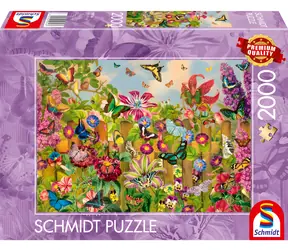 Schmidt Puzzle Bezaubernder Schmetterlingsgarten / 2000 Teile / ab 14 Jahren