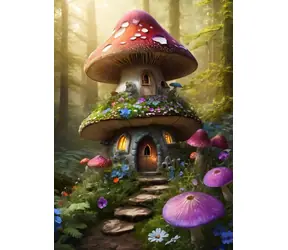 ALIPSON Puzzle Pilzhaus im Wald / 500 Teile / ab 12 Jahren