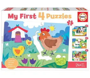 Educa Mein erstes Puzzle: Mamas und Welpen 4-in-1 / 5, 6, 7 und 8 Teile