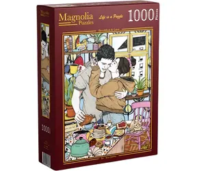MAGNOLIA Puzzle Frühstück und Liebe / 1000 Teile / 48 x 68 cm