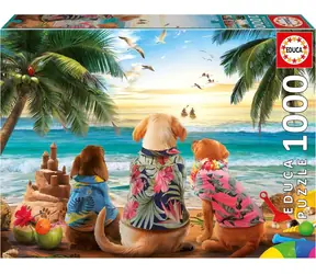 Educa Puzzle Hunde am Strand (20291) / 1000 Teile