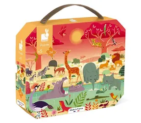 JANOD Puzzle im Koffer Savana / 54 Teile / 50 x 40 cm