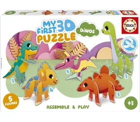 Educa Mein erstes 3D-Puzzle Dinosaurier 5-in-1 / 5 Figuren / 3-5 Teile