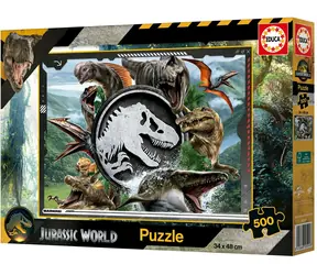 Educa Puzzle Jurassic World / 500 Teile / 48 x 34 cm / inkl. Kleber