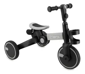 Momi Laufrad FILO 3-in-1, grau / Dreirad und Laufrad / Verstellbarer Sattel / Belastbarkeit 25 kg / Aluminiumrahmen