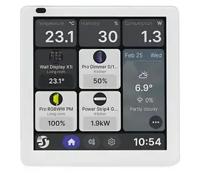 Shelly Wall Display X1i silber / Touch-Wandpanel mit Relais / WLAN / Bluetooth