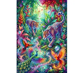 ALIPSON Puzzle Bunter Dschungel / 1000 Teile / 47,8 x 69 cm