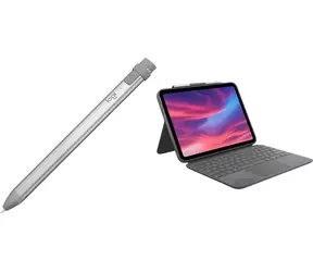 Logitech Combo Touch Grau + iPad-Set (Stift + Tastaturhülle) / 10. Generation