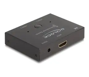 DeLock HDMI 2-in-1 / Bidirektionaler Umschalter / 8K / 60 Hz / Kabellänge 1 m