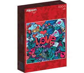 ALIPSON Quadratisches Puzzle Liebe / 1000 Teile / 63,5 x 63,5 cm