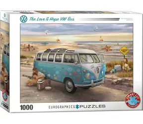 EUROGRAPHICS Puzzle VW Bus - Liebe und Hoffnung / 1000 Teile / 67,6 × 48,9 cm