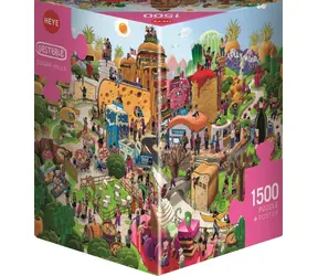 HEYE Puzzle Zuckerhut / 1500 Teile / 80 x 60 cm / Dreieckige Schachtel mit Poster