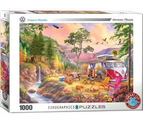 EUROGRAPHICS Puzzle VW Bus: Paradies für Camper / 1000 Teile / 68 x 48 cm