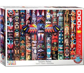 EUROGRAPHICS Puzzle Indianer-Totems / 1000 Teile / 68 x 48 cm