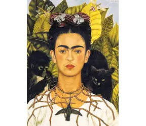 EUROGRAPHICS Puzzle Porträt von Frida Kahlo mit Dornenhalskette / 1000 Teile / 48 x 68 cm