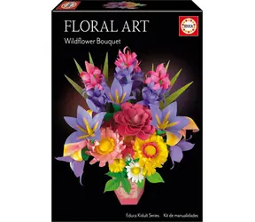 Educa 3D-Puzzle Blumenkunst: Feldstrauß / Papierdekoration / ohne Kleber und Schere