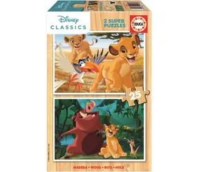 Educa Holzpuzzle Der König der Löwen / 2x25 Teile