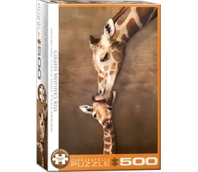 EUROGRAPHICS Puzzle Giraffenkuss XL / 500 Teile / extra große Teile / 48,9 × 68 cm