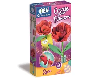 Clementoni IDEA Kreativset Blumenfabrik: Rose / 2 Blumen zum Zusammenbauen