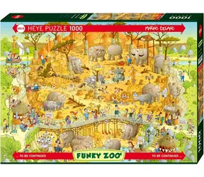 HEYE Puzzle Crazy Zoo: Afrikanische Ausstellung / 1000 Teile / 70 x 50 cm