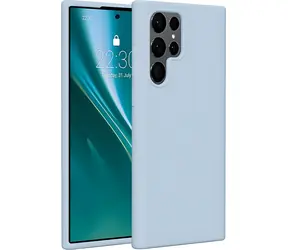 Etteri Silikonhülle für Samsung Galaxy S22 Ultra, hellblau / Hülle / Silikon / Samsung Galaxy S22 Ultra