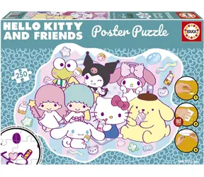 Educa Posterpuzzle Hello Kitty und Freunde / 250 Teile / 100 x 70 cm