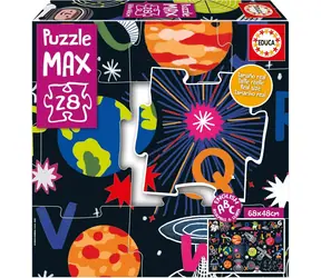 Educa Puzzle Weltraum-Alphabet / 28 Teile / 68 x 48 cm