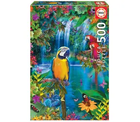 Educa Puzzle Tropisches Papageienparadies / 500 Teile / 34 x 48 cm