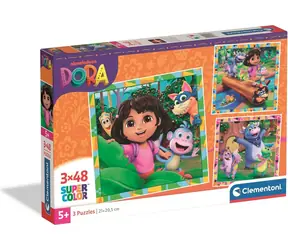 Clementoni Puzzle Dora die Entdeckerin / 3x48 Teile / ab 5 Jahren