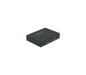 DeLock DisplayPort Switch 2:1 schwarz / Umschalter / Bidirektional / 8K / 30 Hz
