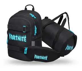 BAAGL SET 3 Skate Fortnite Blau / Schulset / Rucksack, Sporttasche, Bauchtasche / GRS