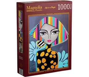 MAGNOLIA Puzzle Buntes Mädchen / 1000 Teile / 48 x 68 cm