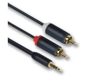 Mercodan Kabel Minijack - RCA ULTRA 1 m / Audiokabel / 3,5-mm-Klinkenstecker - RCA