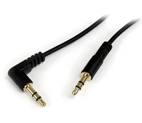 StarTech Audiokabel, abgewinkelt, schwarz (MU6MMSRA) / Audiokabel / 3,5-mm-Klinkenstecker (M) - 3,5-mm-Klinkenstecker (M) / 1,8 m