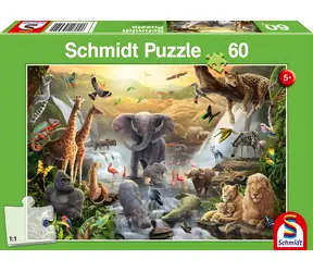 Schmidt Puzzle Tiere in Afrika / 60 Teile / 36,1 x 24,3 cm