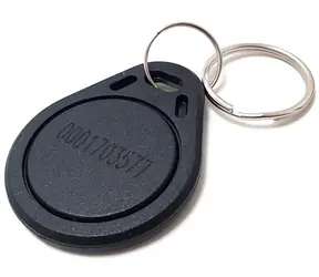 Xtendlan Identifikations-Schlüsselanhänger für Türstationen, schwarz / RFID-Schlüsselanhänger / 125 kHz / mit Nummer