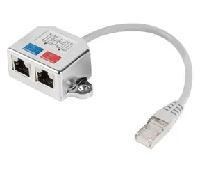 Lanberg AD-0026-S silber / Splitter / RJ45 auf 2x RJ45 / FTP