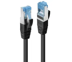 Lindy Cat6A S/FTP PIMF schwarz 1 m / Patchkabel / RJ45-RJ45 / LSZH / 500 MHz