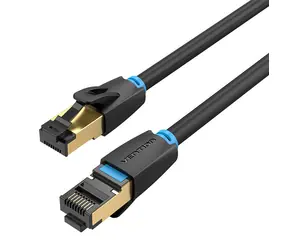 Vention IKABF schwarz / Netzwerkkabel / Cat8 S/FTP / RJ45-RJ45 / 1 m / 40 Gbit/s