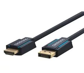 ClickTronic HQ OFC DisplayPort-HDMI-Kabel / DisplayPort-HDMI-Kabel / vergoldete Anschlüsse / 4K 60Hz / 3D / 10 m