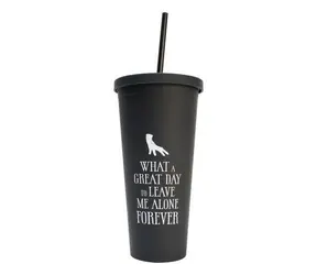 BLUESKY Becher Mittwoch 600 ml / Mit Strohhalm / Lizenzdesign