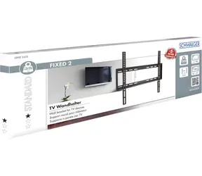 Schwaiger LWHF5535 schwarz / TV-Wandhalterung / 32" - 75" / VESA 400x400 / max. 35 kg / höhenverstellbar