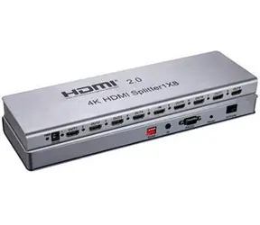 PremiumCord HDMI 2.0 Splitter mit 1-8 Ports / Hub / 4K 60Hz / Full HD / 3D / Repeater im Set