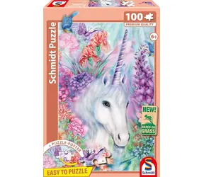 Schmidt Puzzle Die Schönheit des Einhorns / 100 Teile / 24,3 x 36,1 cm