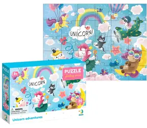 DODO Puzzle Fantasy: Einhorn-Abenteuer / 30 Teile / 27 x 20 cm